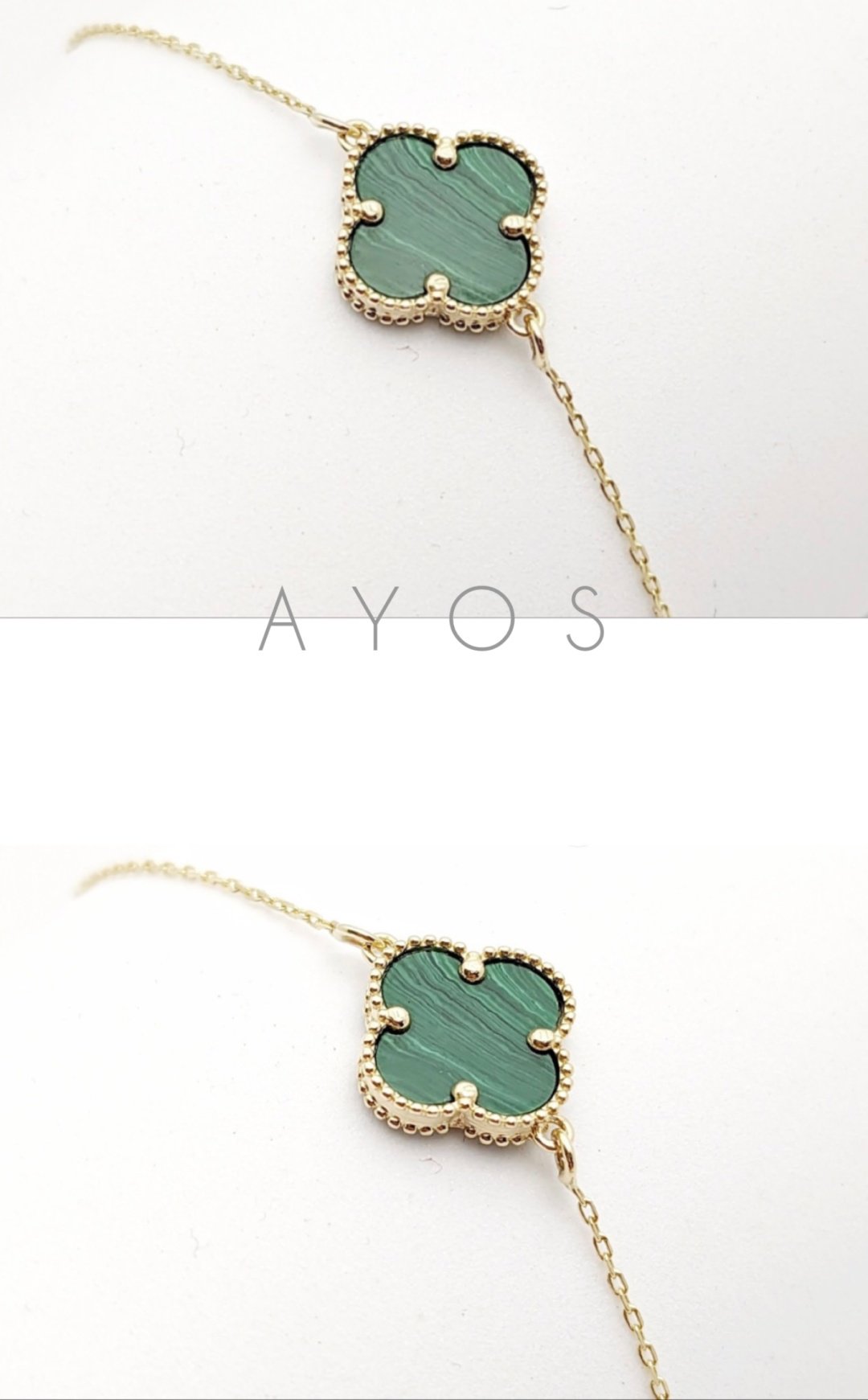Браслет AYOS VC Silver Sterling 925/ORIGINAL- клевер длина 17 см, вес 2 г серебро, золото, плетение теннис купить,NaN