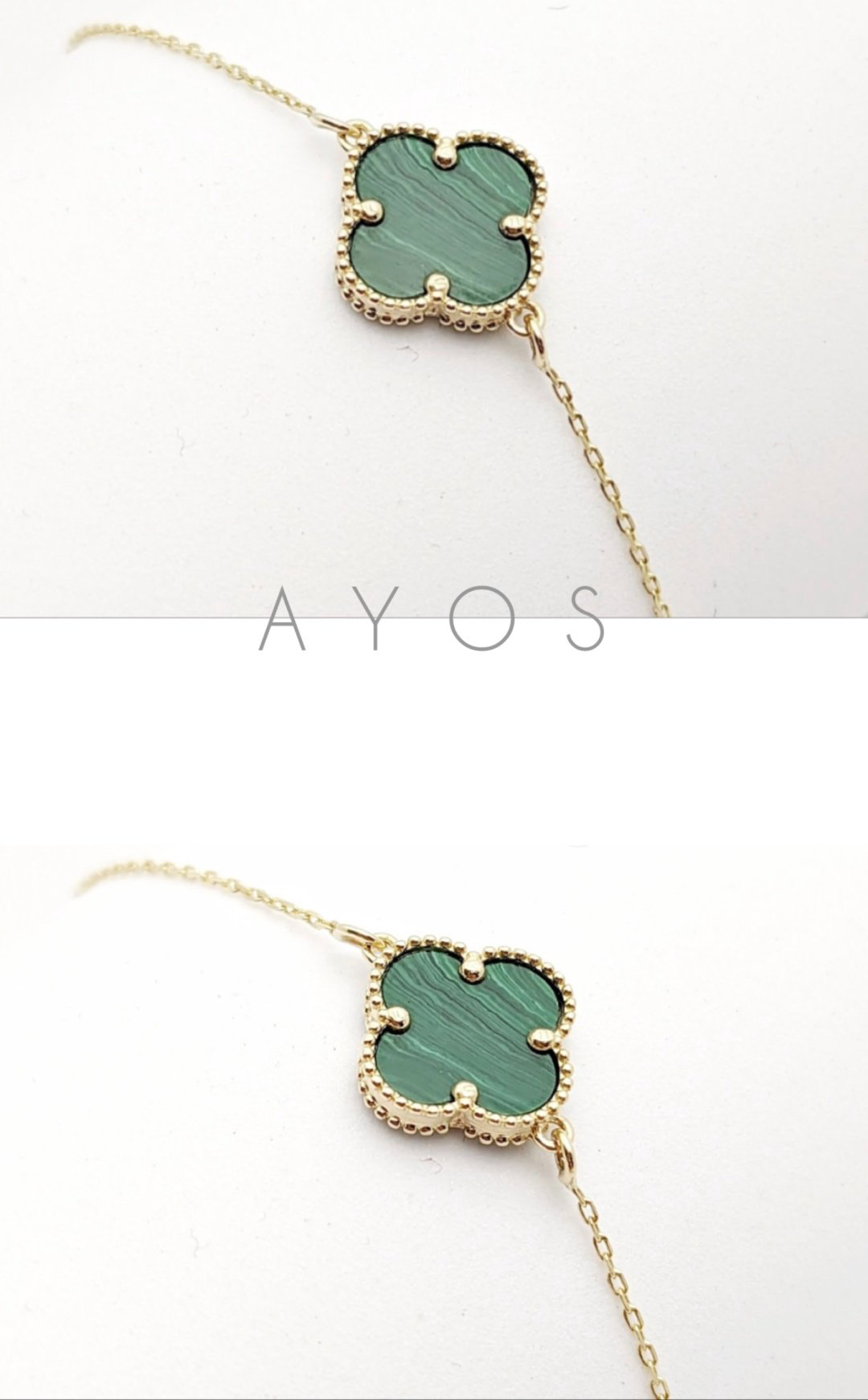 Браслет AYOS VC Silver Sterling 925/ORIGINAL- клевер длина 17 см, вес 2 г серебро, золото, плетение теннис купить,NaN