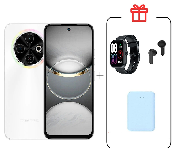 Смартфон Tecno Spark 30C 4/128Gb Orbit White+Подарок купить,NaN