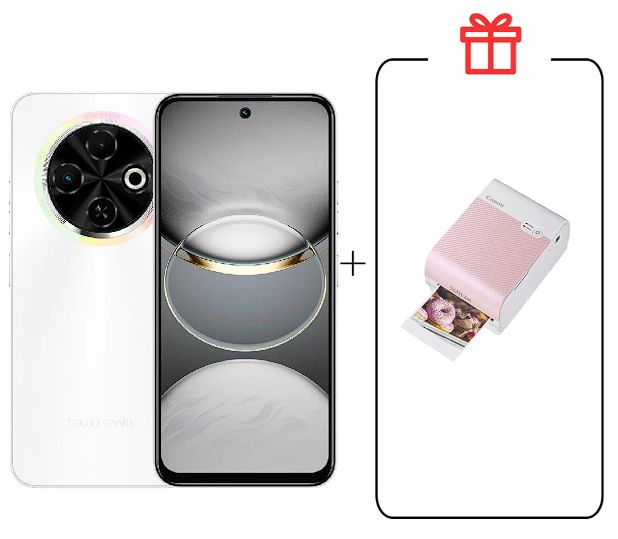 Смартфон Tecno Spark 30C 4/128Gb Orbit White+Подарок купить,NaN