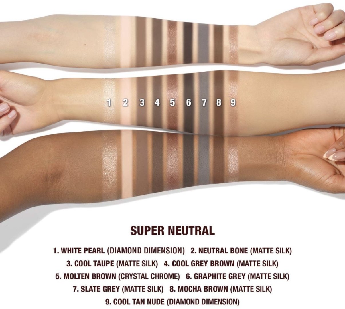 Charlotte Tilbury тени сухие BAX4RC Super Neutral