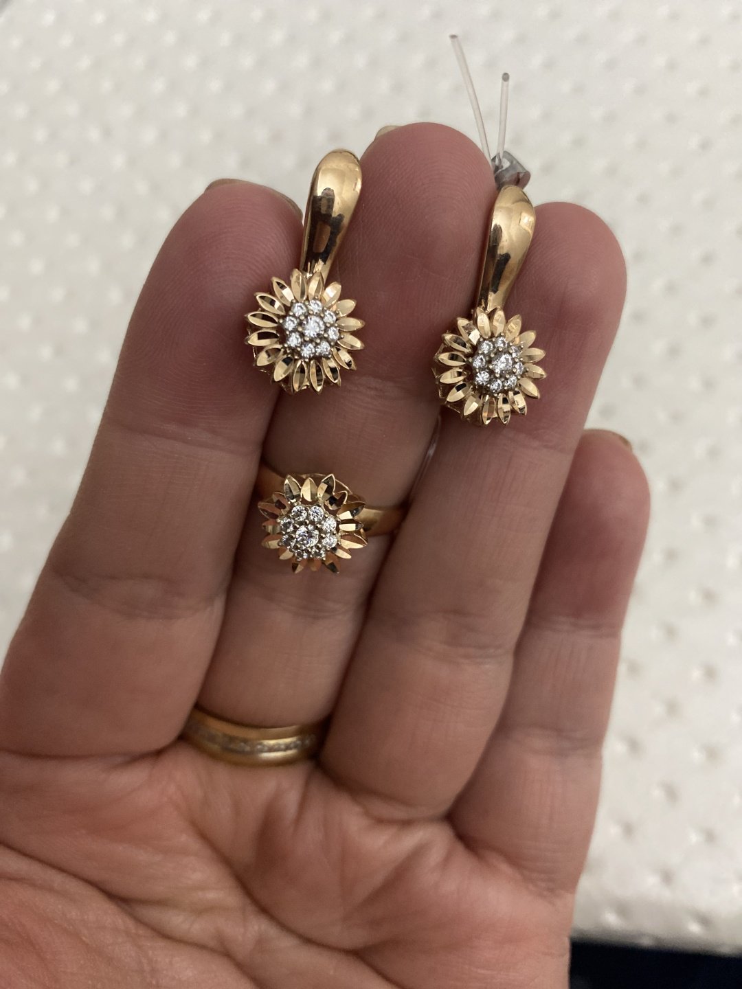 Комплект ЗОЛОТОЙ ИДЕАЛ 4466688 вес 5.86 г золото, без вставок купить,433995