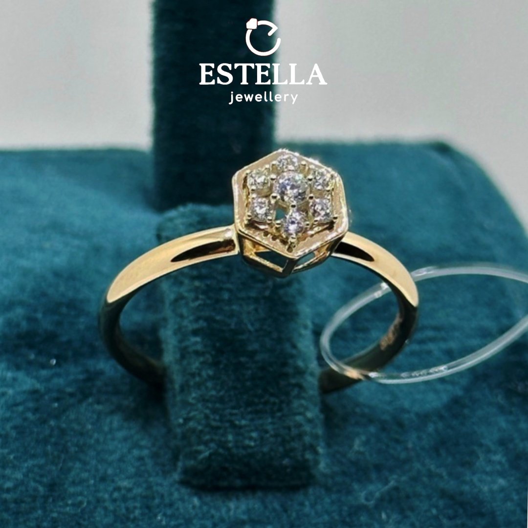 Кольцо Estella кольцо золото алтын жүзік размер 17 вес 1 г золото, фианит купить,NaN