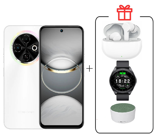Смартфон Tecno Spark 30C 4/128Gb Orbit White+Подарок купить,NaN