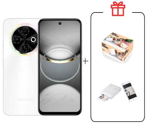 Смартфон Tecno Spark 30C 4/128Gb Orbit White+Подарок купить,NaN