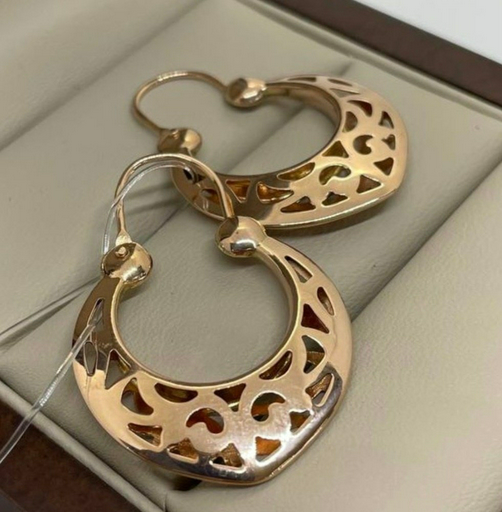Серьги Золото России SPL000 вес 3.25 г золото, без вставок