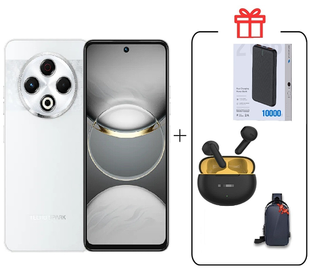 Смартфон Tecno Spark 30C 4/128Gb Orbit White+Подарок купить,NaN