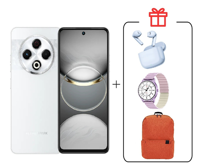 Смартфон Tecno Spark 30C 4/128Gb Orbit White+Подарок купить,NaN
