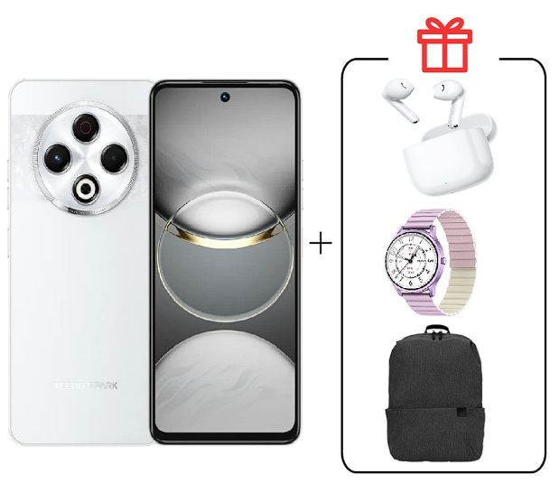 Смартфон Tecno Spark 30C 4/128Gb Orbit White+Подарок купить,NaN