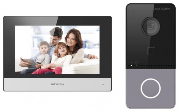 Hikvision видеодомофон DS-KIS603-P(C) черный купить,NaN