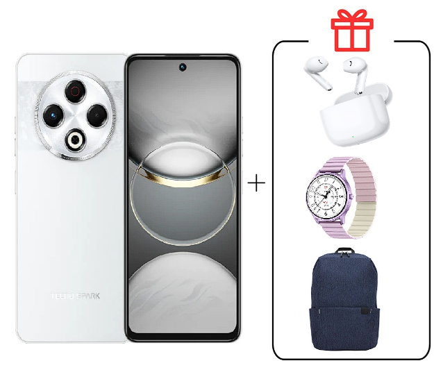 Смартфон Tecno Spark 30C 4/128Gb Orbit White+Подарок купить,NaN