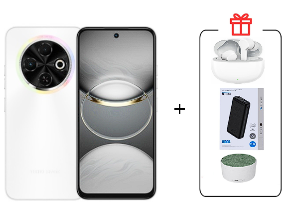 Смартфон Tecno Spark 30C 4/128Gb Orbit White+Подарок купить,NaN