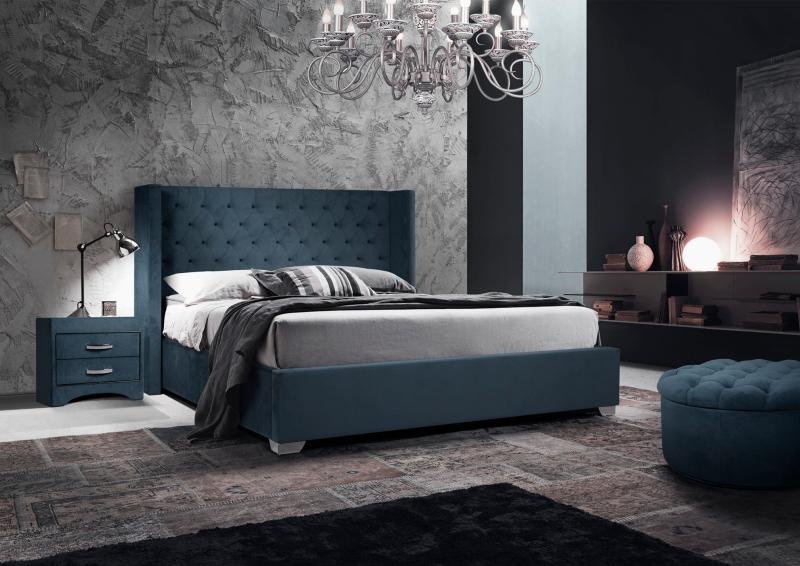 Кровать Vegas Марта Люкс-1 160х200 см Agata Anthracite 32 серая купить,NaN