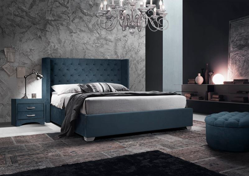 Кровать Vegas Марта Люкс-1 160х200 см Agata Anthracite 32 серая купить,NaN