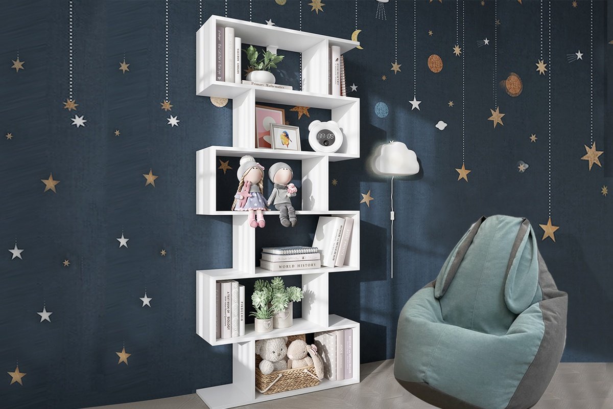 Стеллаж напольный DOMA, 73x25x172 см, белый купить,NaN