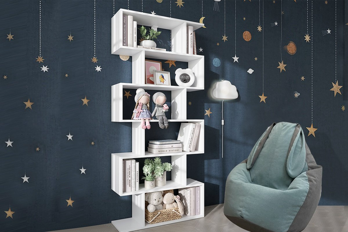 Стеллаж напольный DOMA, 73x25x172 см, белый купить,NaN