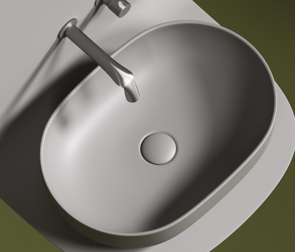 Раковина Ceramicanova CN6047MH накладная овальная 60, санфарфор