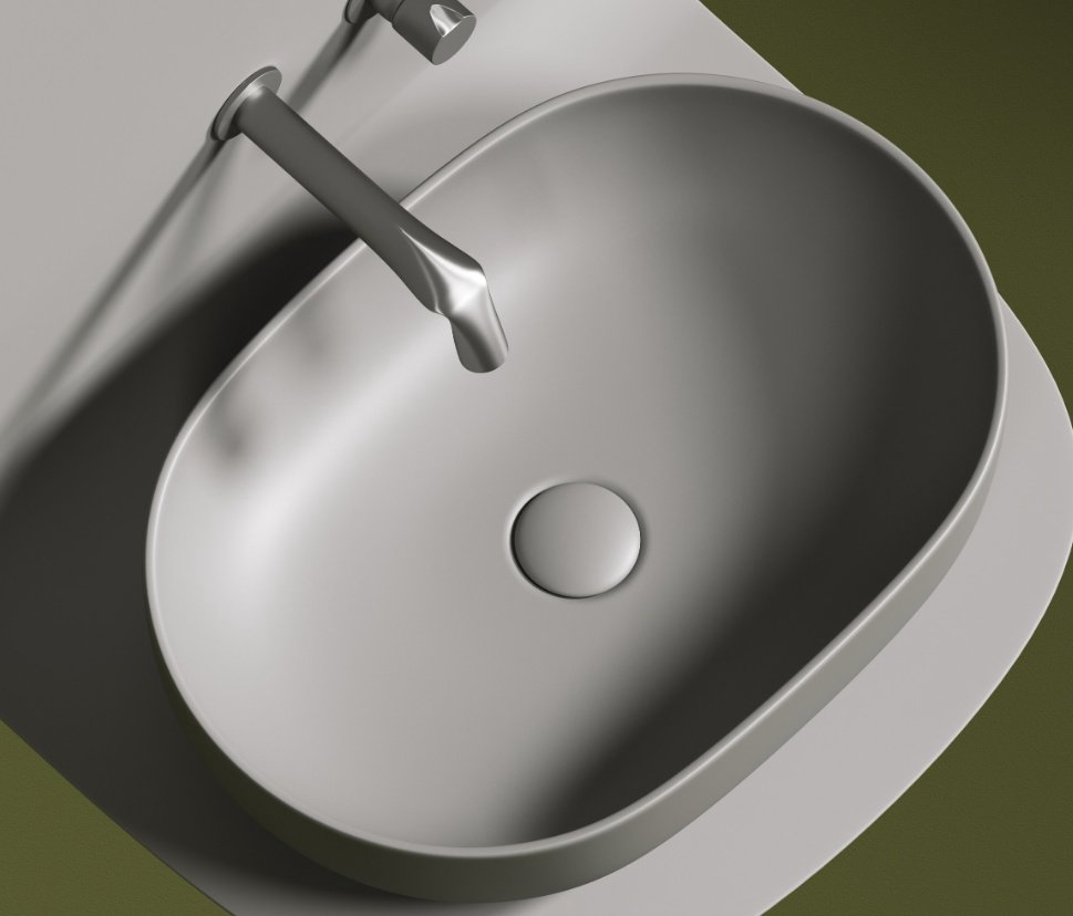 Раковина Ceramicanova CN6047MH накладная овальная 60, санфарфор купить,NaN