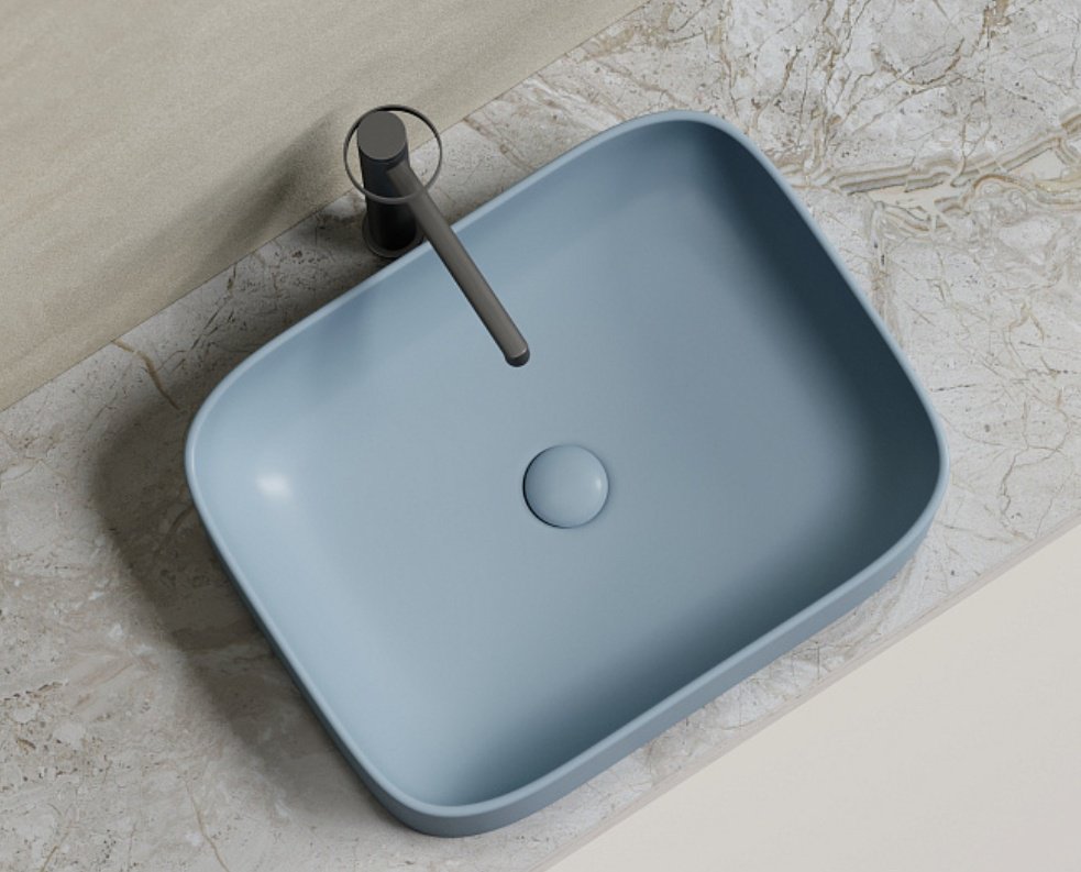 Раковина Ceramicanova CN6052MHL накладная прямоугольная 50, санфарфор