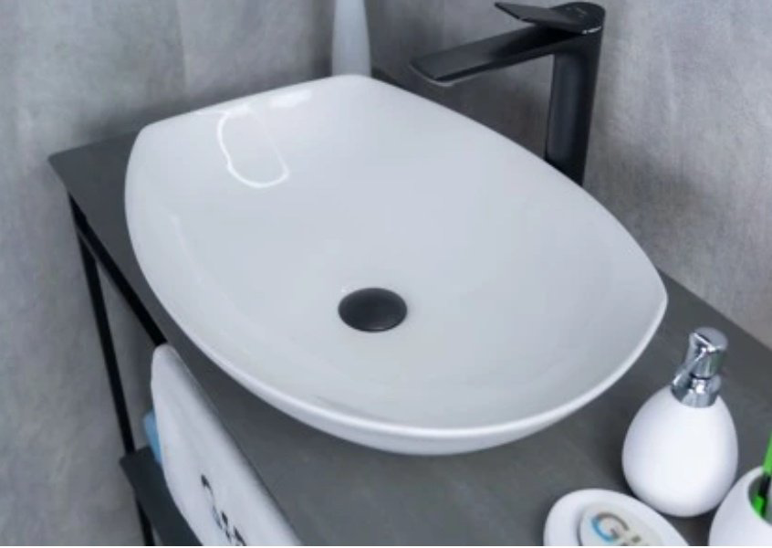 Раковина GID-ceramic N9137 накладная овальная 56, керамика купить,97785