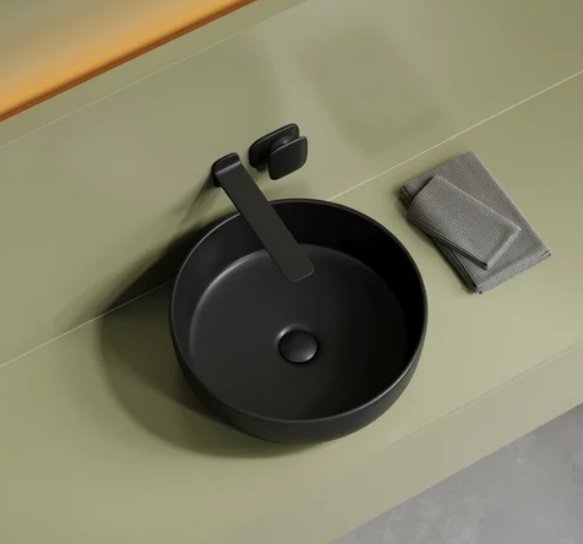 Раковина Ceramicanova CN12003MB накладная круглая 37.5, санфарфор