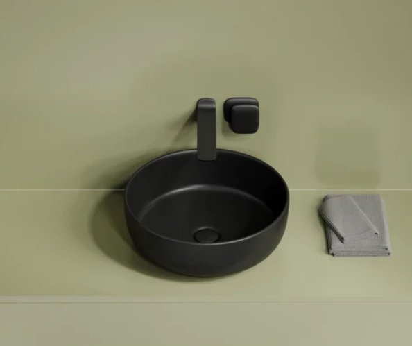 Раковина Ceramicanova CN12003MB накладная круглая 37.5, санфарфор