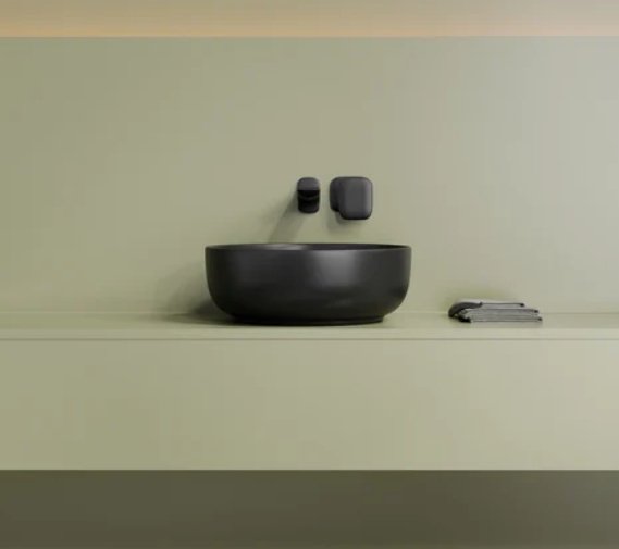Раковина Ceramicanova CN12003MB накладная круглая 37.5, санфарфор