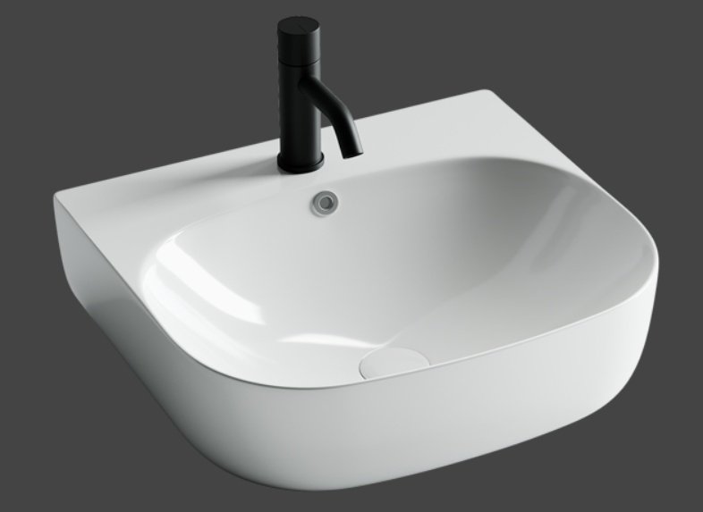 Раковина Ceramicanova CN5011 накладная прямоугольная 50, санфарфор