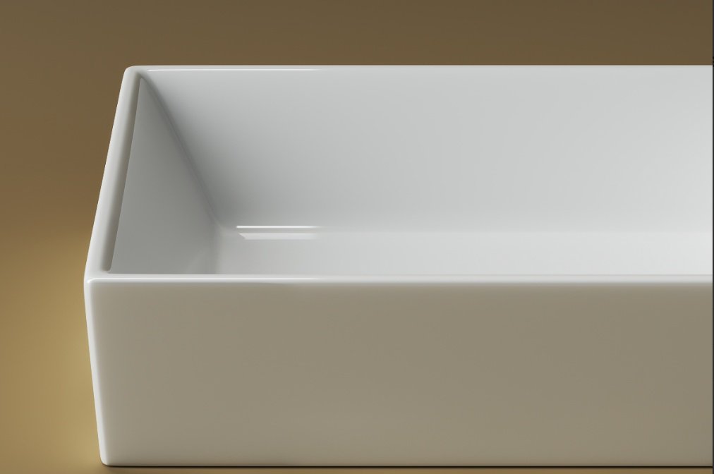 Раковина Ceramicanova CN5013 накладная прямоугольная 59, санфарфор
