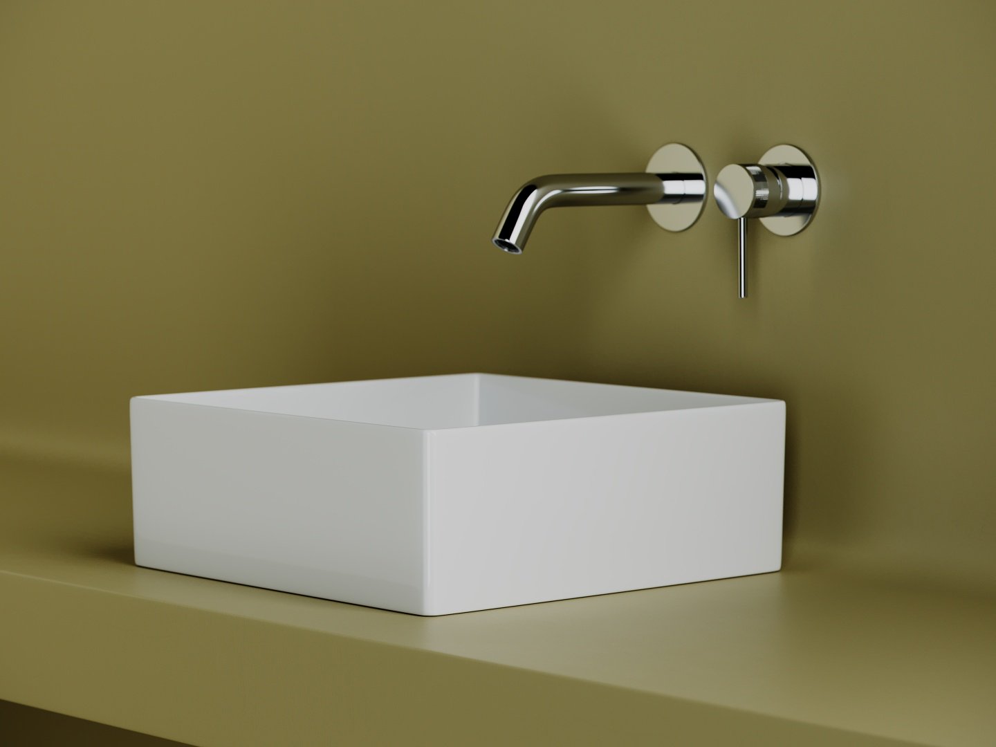 Раковина Ceramicanova CN6068 накладная квадратная 36.1, санфарфор