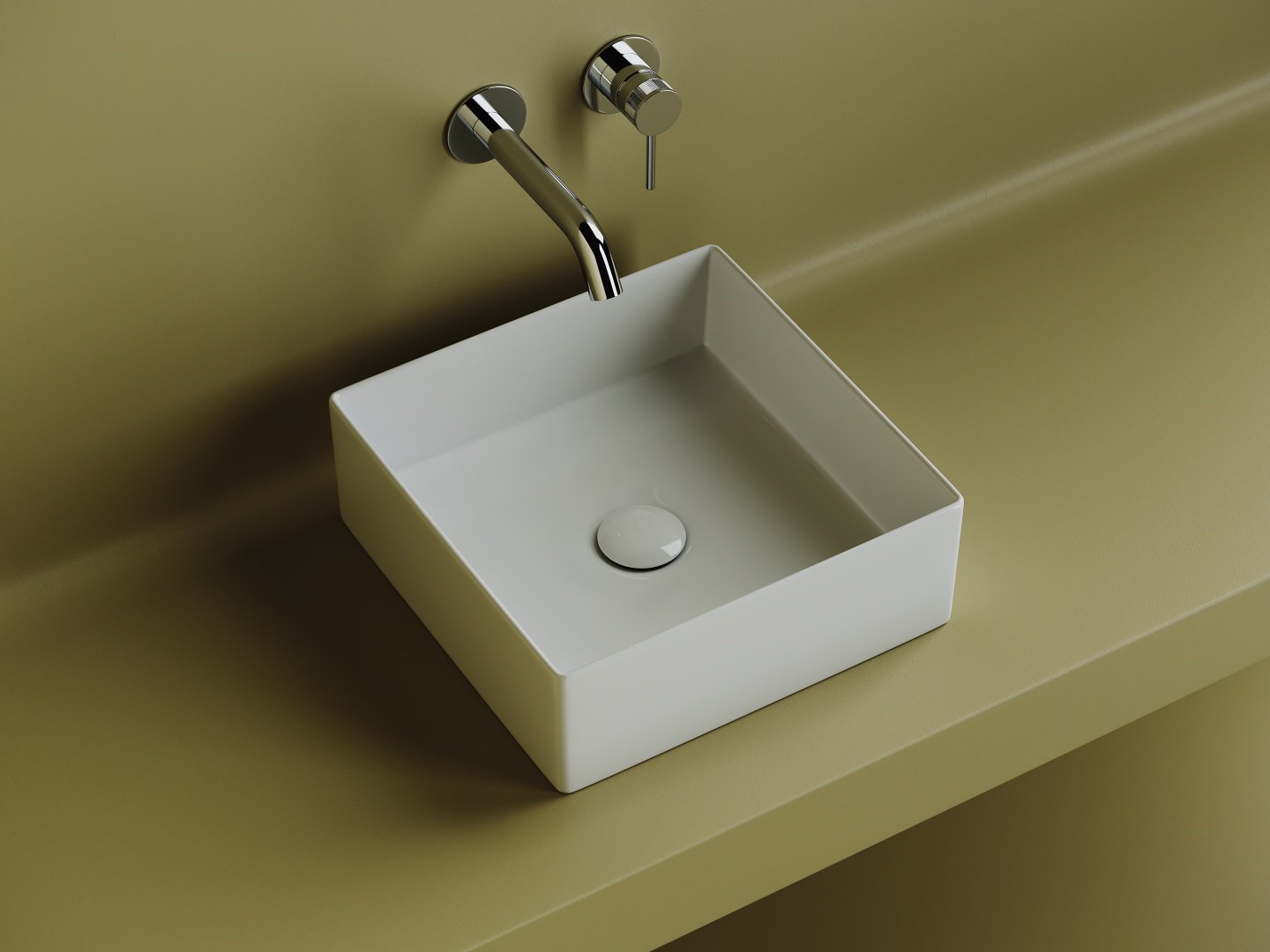 Раковина Ceramicanova CN6068 накладная квадратная 36.1, санфарфор