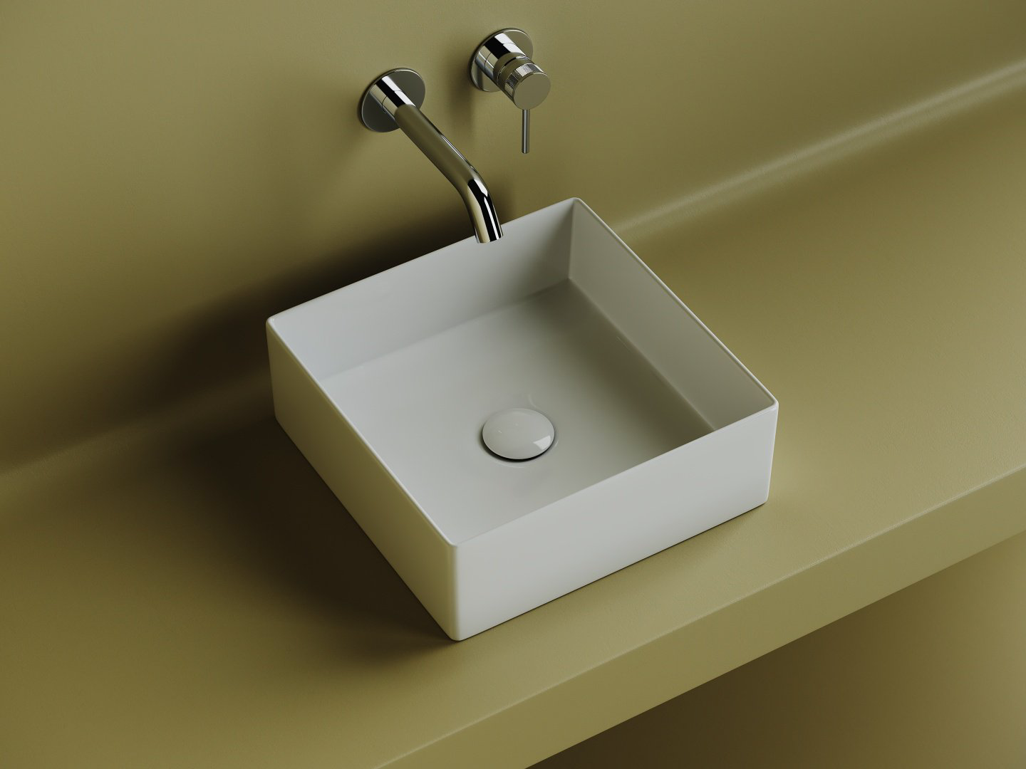 Раковина Ceramicanova CN6068 накладная квадратная 36.1, санфарфор купить,NaN