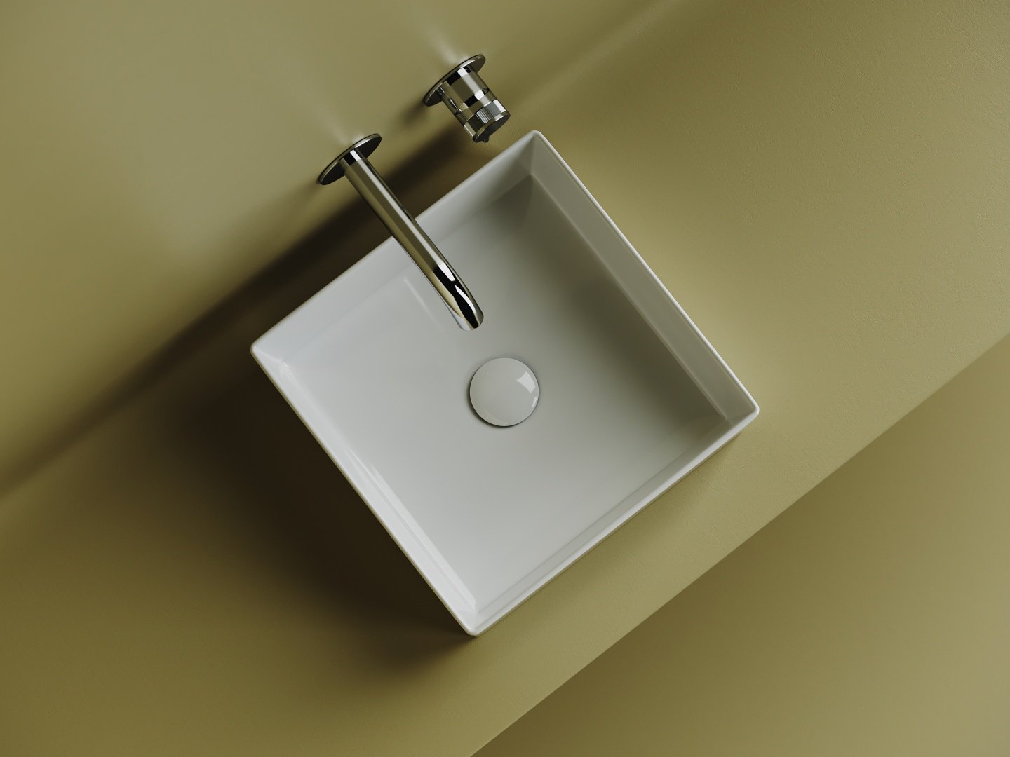 Раковина Ceramicanova CN6068 накладная квадратная 36.1, санфарфор