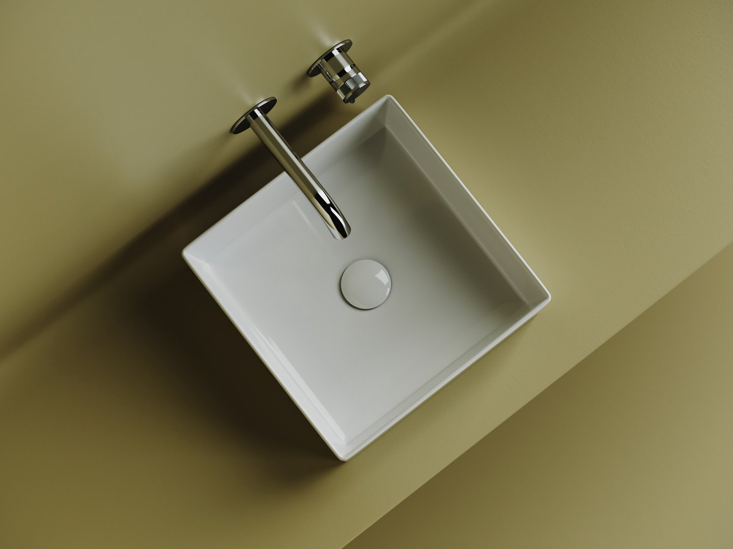 Раковина Ceramicanova CN6068 накладная квадратная 36.1, санфарфор купить,NaN