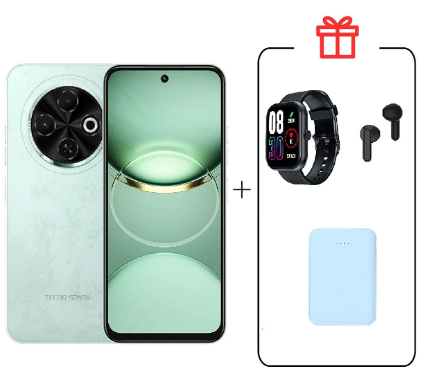 Смартфон Tecno Spark 30C 4/128Gb Magic Skin Green +Подарок купить,NaN