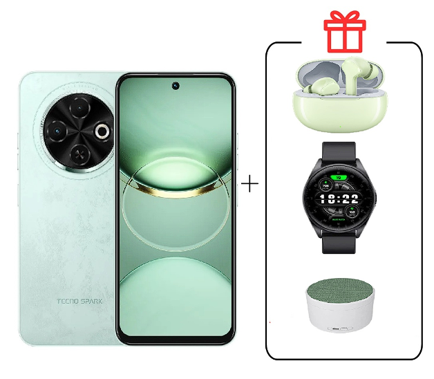 Смартфон Tecno Spark 30C 4/128Gb Magic Skin Green +Подарок купить,NaN