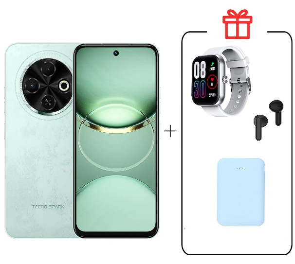 Смартфон Tecno Spark 30C 4/128Gb Magic Skin Green +Подарок купить,NaN