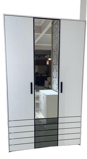 Распашной шкаф DOMA Распашной шкаф 3D 895864, 138x220х53 см, белый, темно-серый купить,NaN