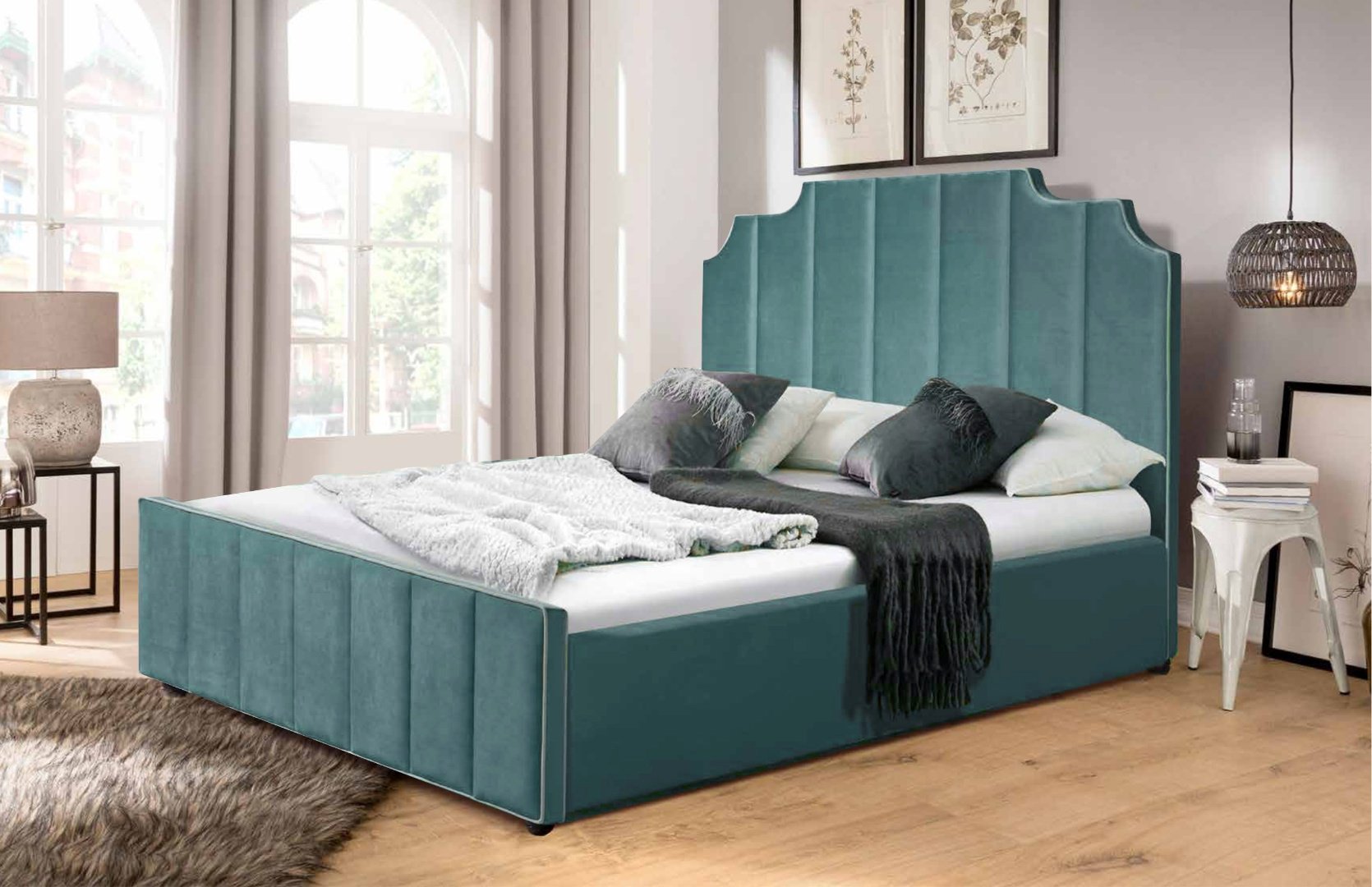 Кровать Vegas София-1 agata agua 160x200 см  купить,NaN