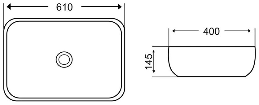Раковина WeltWasser WW ELBACH 2143P M805 накладная овальная 61 см, фаянс