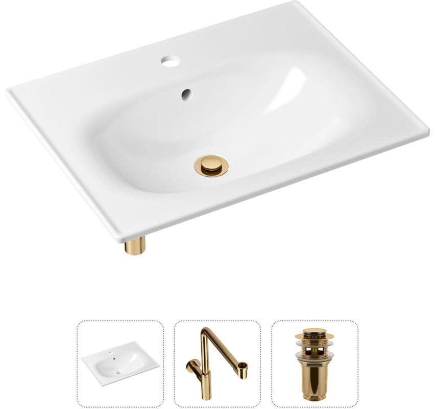 Раковина Lavinia Boho Bathroom Sink 21520481 врезная прямоугольная 46, фарфор купить,NaN
