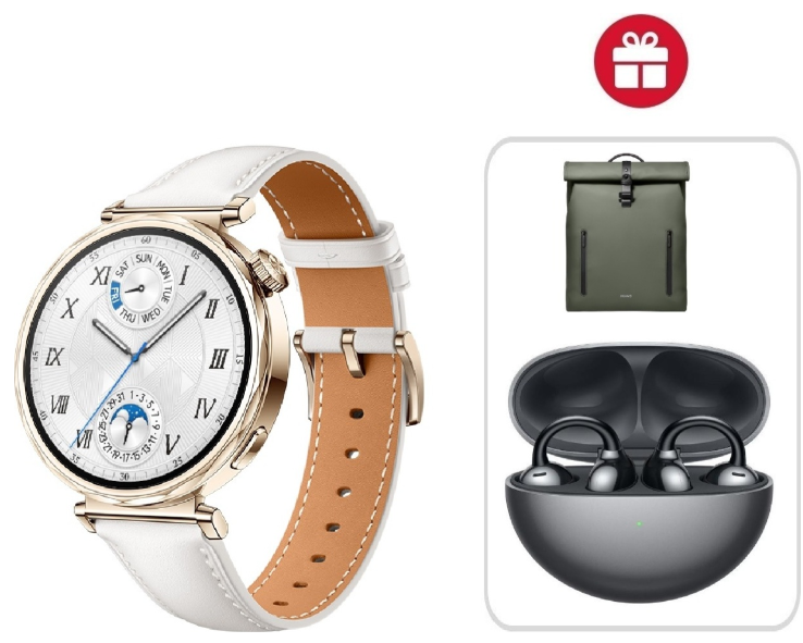 Смарт-часы Huawei Watch GT 5 41 мм золотистый-белый + подарок