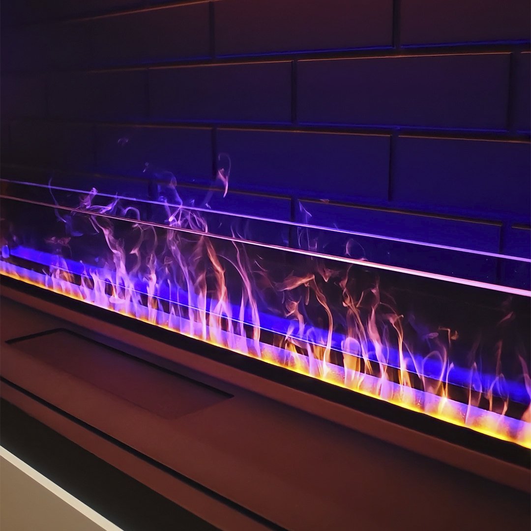 Электрокамин Schones Feuer встроенный 3D FireLine 800 PRO Steel &#43; Blue Effect Flame