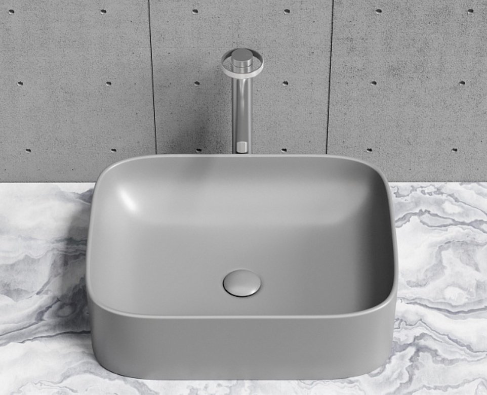 Раковина Ceramicanova CN6052MH накладная прямоугольная 50, санфарфор