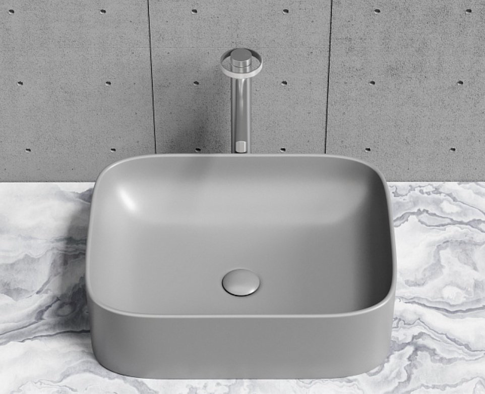 Раковина Ceramicanova CN6052MH накладная прямоугольная 50, санфарфор купить,294221