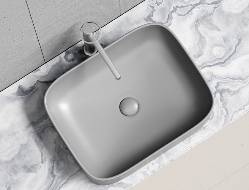 Раковина Ceramicanova CN6052MH накладная прямоугольная 50, санфарфор