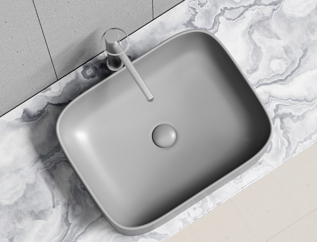 Раковина Ceramicanova CN6052MH накладная прямоугольная 50, санфарфор купить,294221