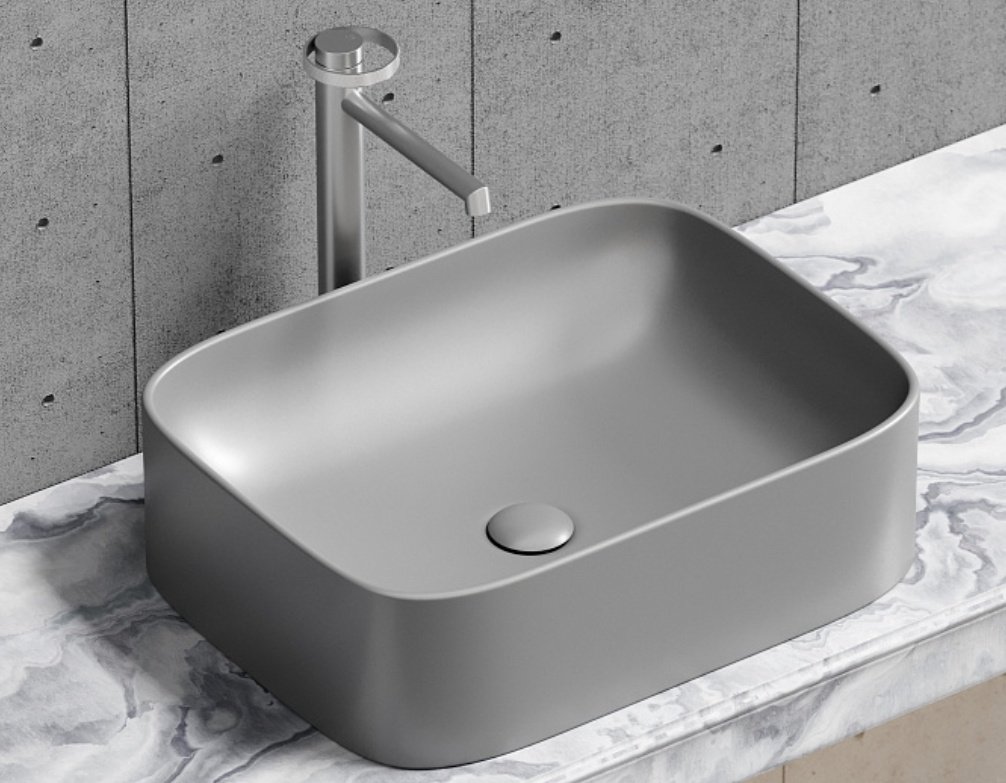 Раковина Ceramicanova CN6052MH накладная прямоугольная 50, санфарфор