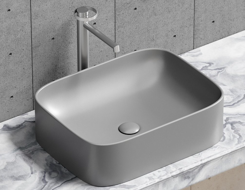 Раковина Ceramicanova CN6052MH накладная прямоугольная 50, санфарфор купить,294221