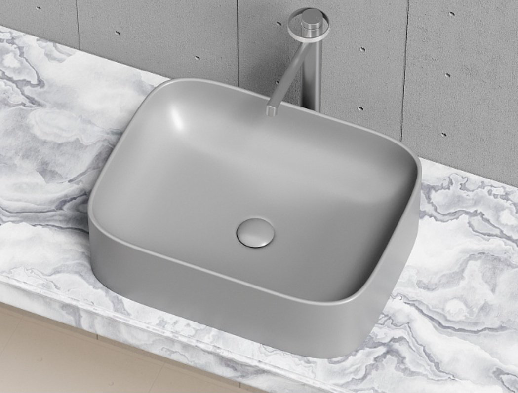 Раковина Ceramicanova CN6052MH накладная прямоугольная 50, санфарфор купить,294221